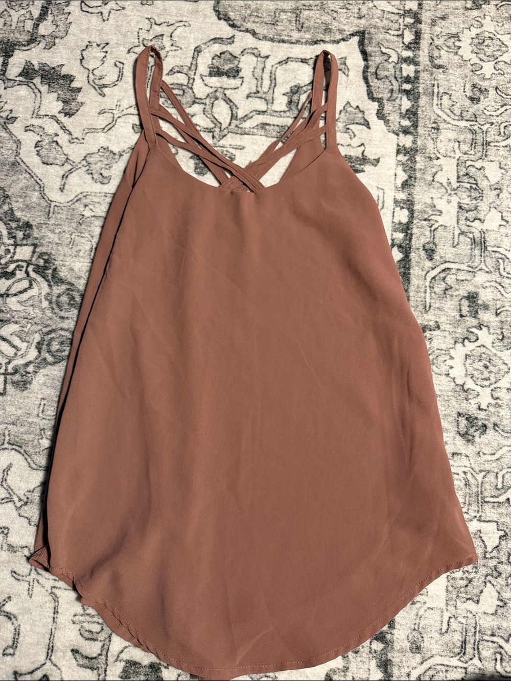 Women's Rust Brown Double-Strap Cami Top